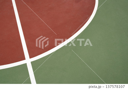 Outdoor basketball court floor	 137578107