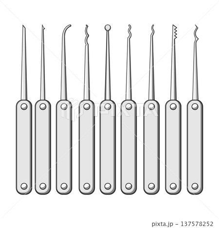 Lock picking tools set unlocking illegal access 137578252