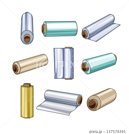 Cling film household plastic food wrap rolls collection 137578391