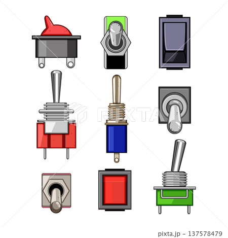 Electrical switches set representing power control functionality Electrical switches set representing power control functionality 137578479