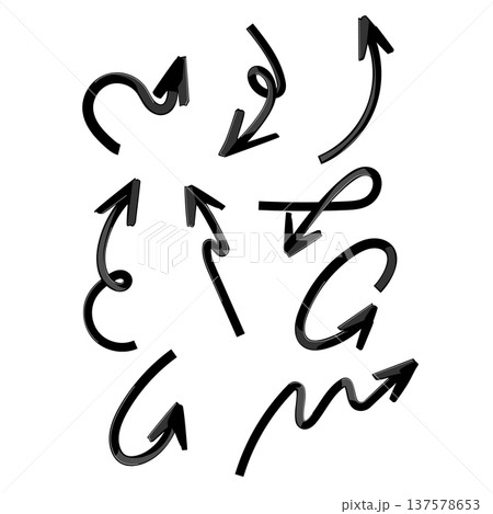 Black curving arrows showing change, direction, and movement Black curving arrows showing change, direction, and movement 137578653