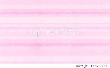 重ねた和紙で描いた縞模様、やわらかピンクのボーダーライン 137579264