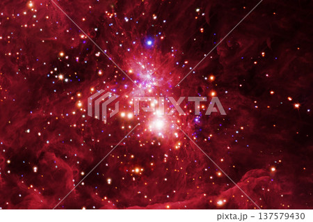 Red galaxy, beautiful space. Elements of this image furnished by NASA Red galaxy, beautiful space. Elements of this image furnished by NASA 137579430