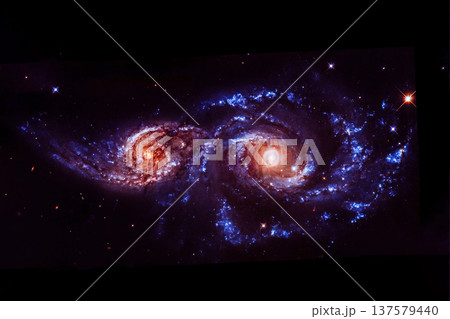 Blue galaxy, beautiful space. Elements of this image furnished by NASA Blue galaxy, beautiful space. Elements of this image furnished by NASA 137579440
