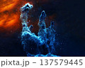 Pillars of creation in vibrant color. Elements of this image furnished by NASA 137579445