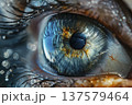 Human eye close up. Generative AI 137579464