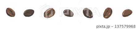 焙煎コーヒー豆のライン装飾・飾り罫 137579968