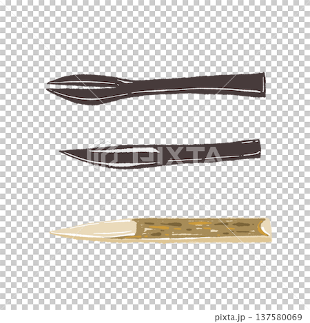 和菓子用の菓子切り（黒文字・楊枝）セット 137580069