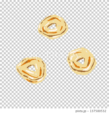 Illustration of garlic chips served with steak Illustration of garlic chips served with steak 137580532