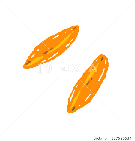 ステーキに添えるニンジンの付け合わせイラスト 137580534