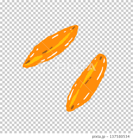 ステーキに添えるニンジンの付け合わせイラスト 137580534