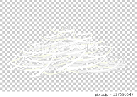 Illustration of sashimi garnish (shredded radish) 137580547