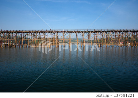 Bridge - Built Structure, City, Cloud - Sky, Horizontal, Kwai River Bridge - Built Structure, City, Cloud - Sky, Horizontal, Kwai River 137581221