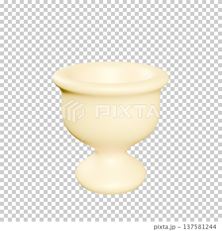 3D可愛豐滿奶油色透明杯子 137581244