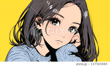 嫉妬の表情を浮かべる若い女性