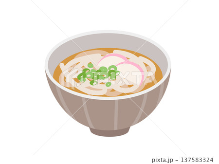 かまぼことネギが入ったうどん かまぼことネギが入ったうどん 137583324