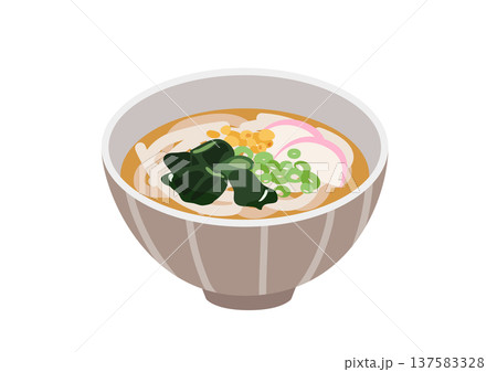 美味しそうなワカメうどん 美味しそうなワカメうどん 137583328