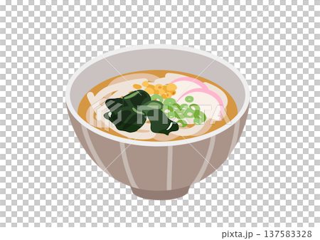 美味しそうなワカメうどん 美味しそうなワカメうどん 137583328