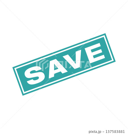 Save Letter Rubber Stamp Vector Template 137583881