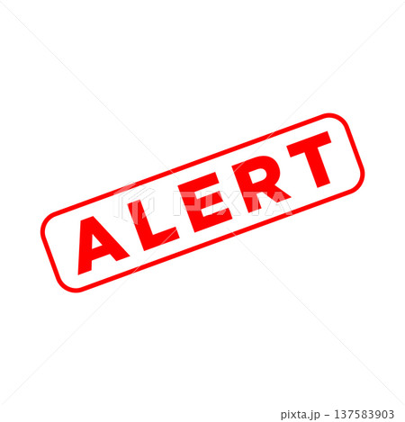 Alert Rubber Stamp Vector Template 137583903
