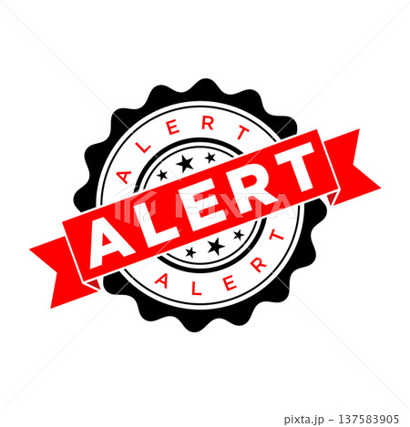 Alert Rubber Stamp Vector Template Alert Rubber Stamp Vector Template 137583905