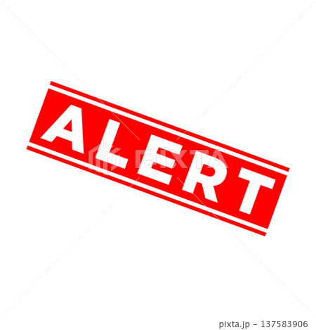 Alert Rubber Stamp Vector Template 137583906