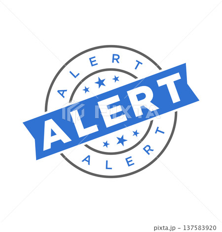 Alert Rubber Stamp Vector Template 137583920
