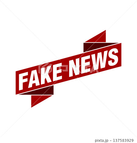 Fake News Rubber Stamp Vector Template 137583929