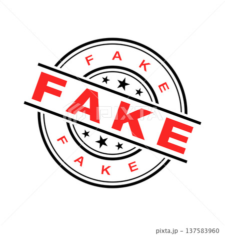 Fake Letter Rubber Stamp Vector Template 137583960