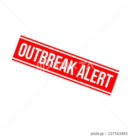 Outbreak Alert Rubber Stamp Vector Template 137583963