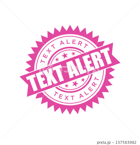 Text Alert Rubber Stamp Vector Template Text Alert Rubber Stamp Vector Template 137583982