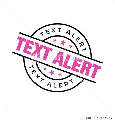 Text Alert Rubber Stamp Vector Template Text Alert Rubber Stamp Vector Template 137583985