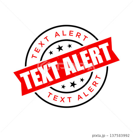 Text Alert Rubber Stamp Vector Template 137583992