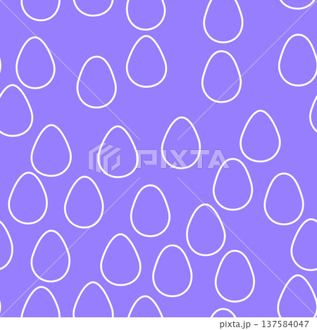 Seamless pattern with Easter eggs, outline design. A vibrant seamless background for Easter designs, featuring cute patterned eggs with polka dots Seamless pattern with Easter eggs, outline design. A vibrant seamless background for Easter designs, featuring cute patterned eggs with polka dots 137584047