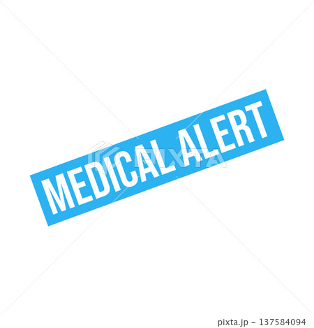 Medical Alert Rubber Stamp Vector Template 137584094