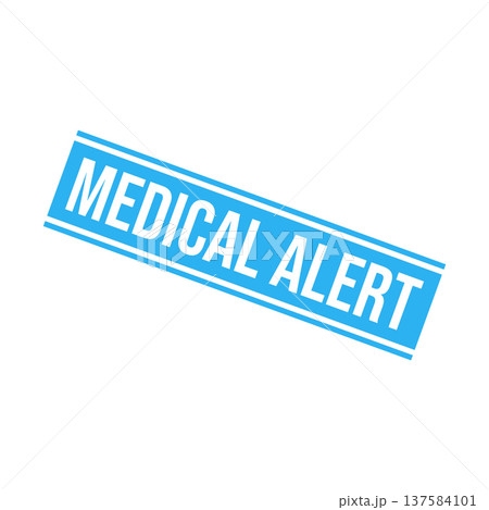 Medical Alert Rubber Stamp Vector Template 137584101