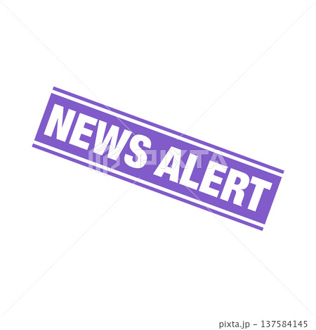 News Alert Rubber Stamp Vector Template 137584145