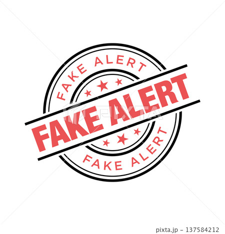 Fake Alert Rubber Stamp Vector Template Fake Alert Rubber Stamp Vector Template 137584212