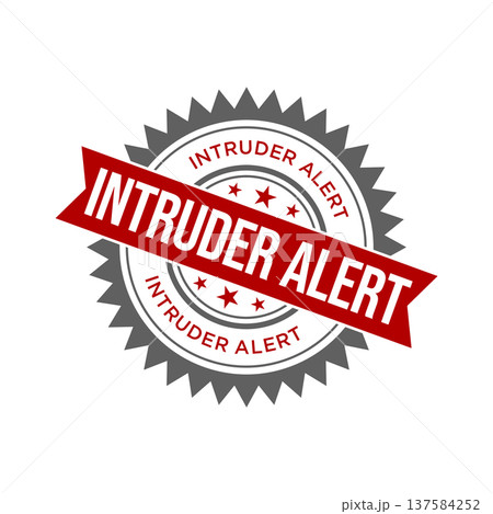 Intruder Alert Rubber Stamp Vector Template Intruder Alert Rubber Stamp Vector Template 137584252