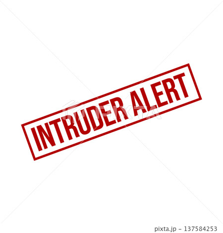 Intruder Alert Rubber Stamp Vector Template 137584253