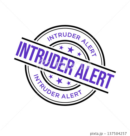 Intruder Alert Rubber Stamp Vector Template Intruder Alert Rubber Stamp Vector Template 137584257