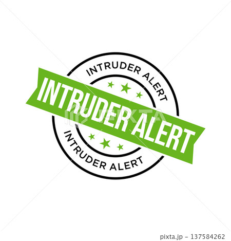 Intruder Alert Rubber Stamp Vector Template 137584262