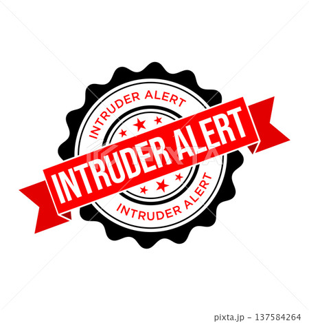 Intruder Alert Rubber Stamp Vector Template Intruder Alert Rubber Stamp Vector Template 137584264