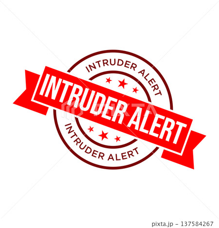 Intruder Alert Rubber Stamp Vector Template Intruder Alert Rubber Stamp Vector Template 137584267