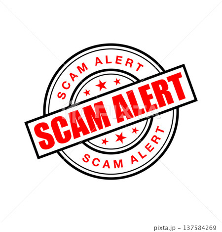 Scam Alert Rubber Stamp Vector Template Scam Alert Rubber Stamp Vector Template 137584269