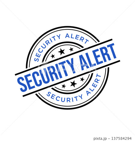 Security Alert Rubber Stamp Vector Template 137584294