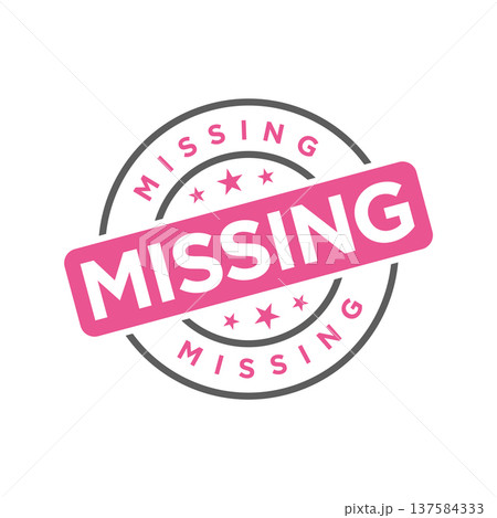 Missing Letter Rubber Stamp Vector Template 137584333