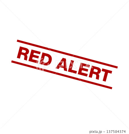 Red Alert Letter Rubber Stamp Vector Template 137584374
