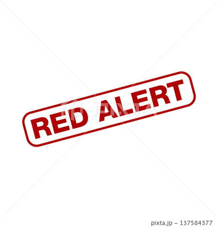 Red Alert Letter Rubber Stamp Vector Template 137584377