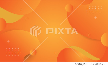 Abstract Orange Gradient Geometric Background 137584472